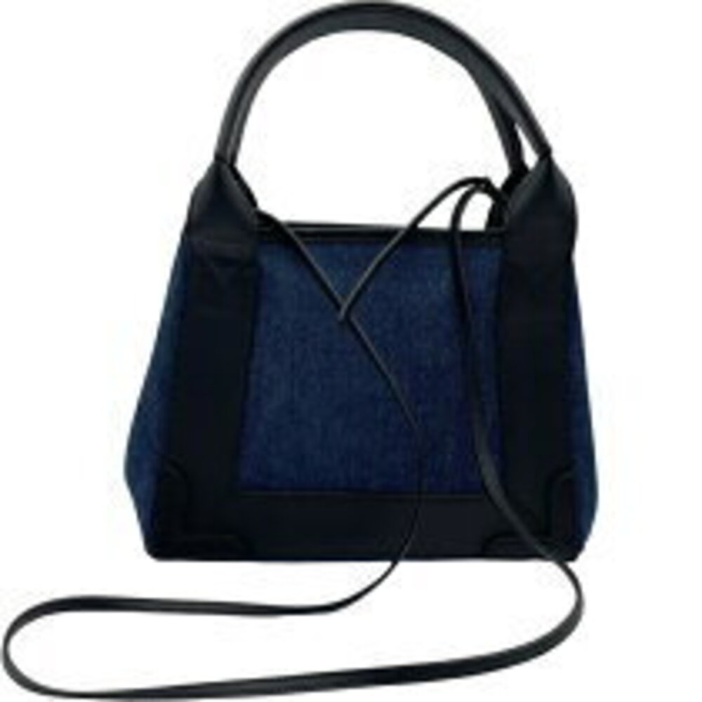 Balenciaga Cabas Navy Blue Handbag Denim Blue XS